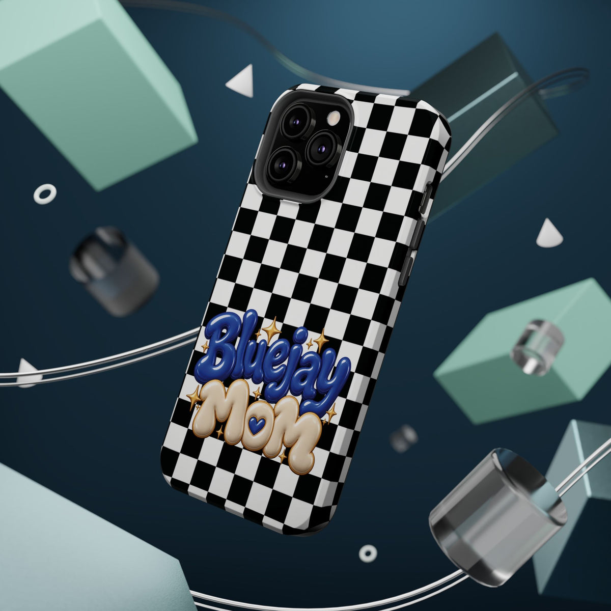 Bluejay Mom Checkerboard Magnetic Phone Case