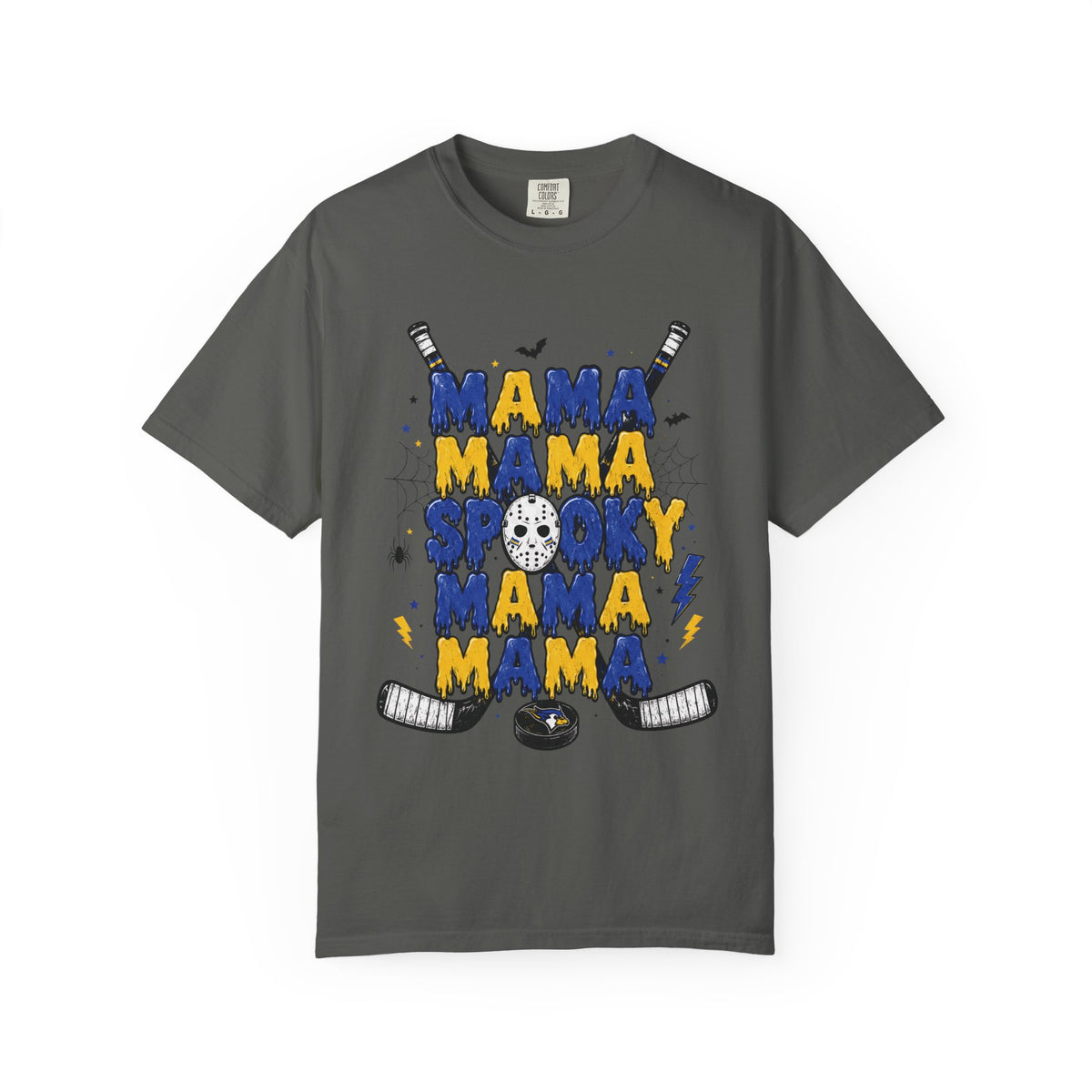 Mama Spooky Hockey T-Shirt — Women’s Hockey Mom Halloween Tee