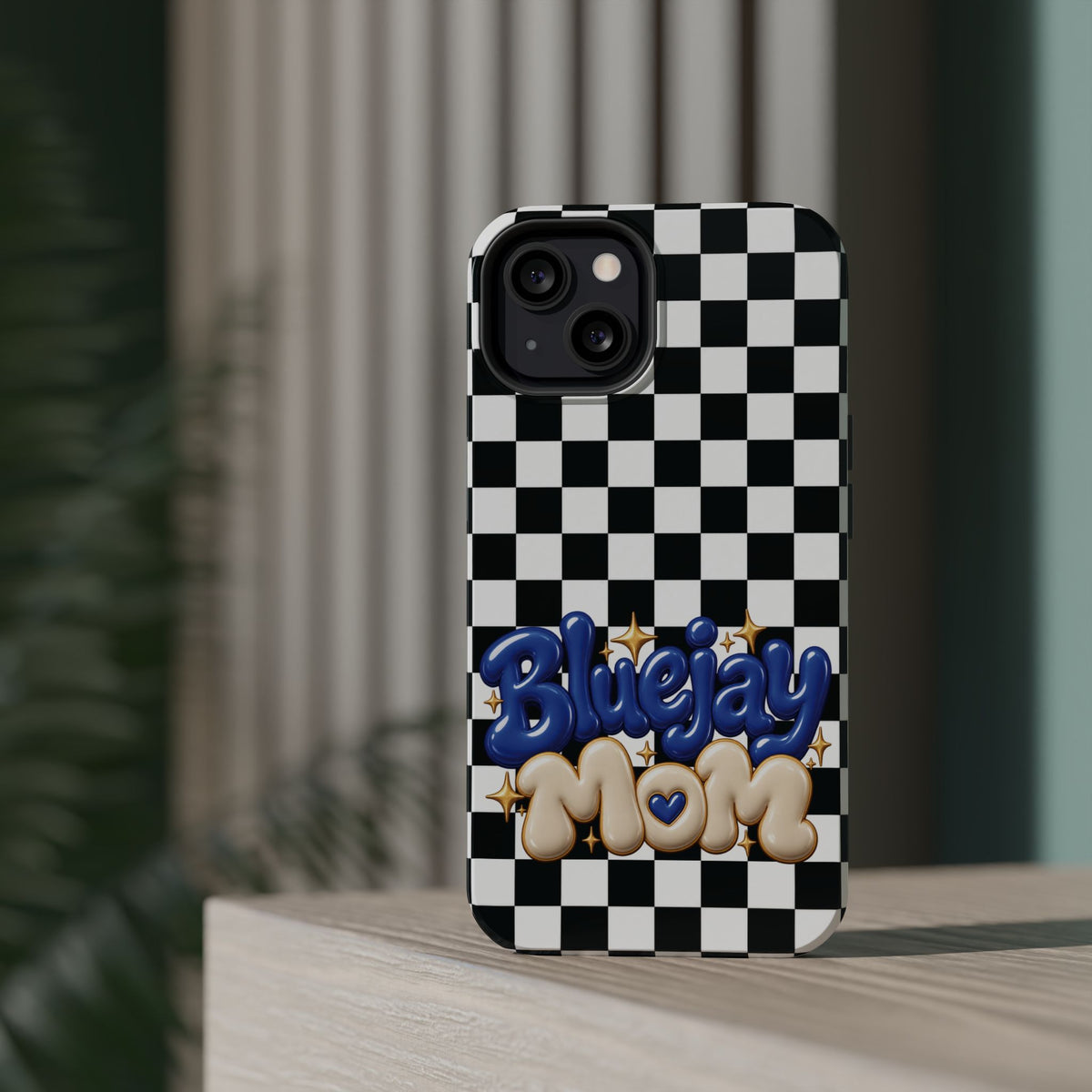 Bluejay Mom Checkerboard Magnetic Phone Case