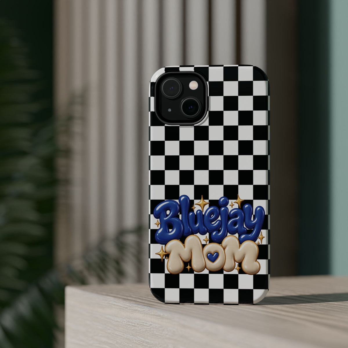 Bluejay Mom Checkerboard Magnetic Phone Case