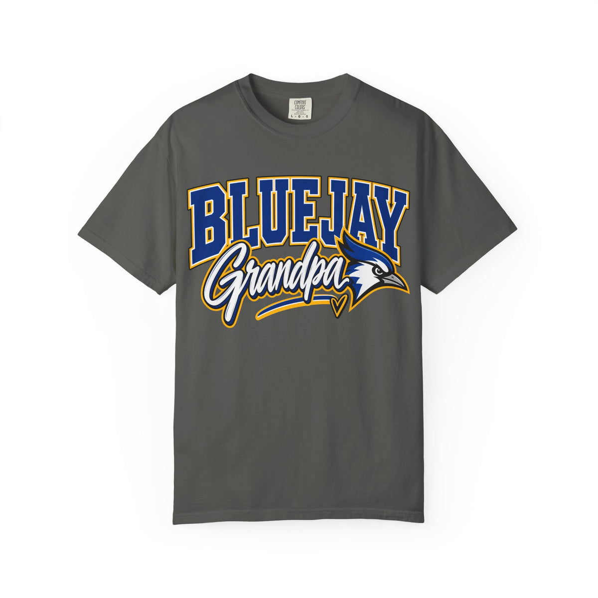 Bluejay Grandpa T-Shirt — Custom Name & Number Team Tee