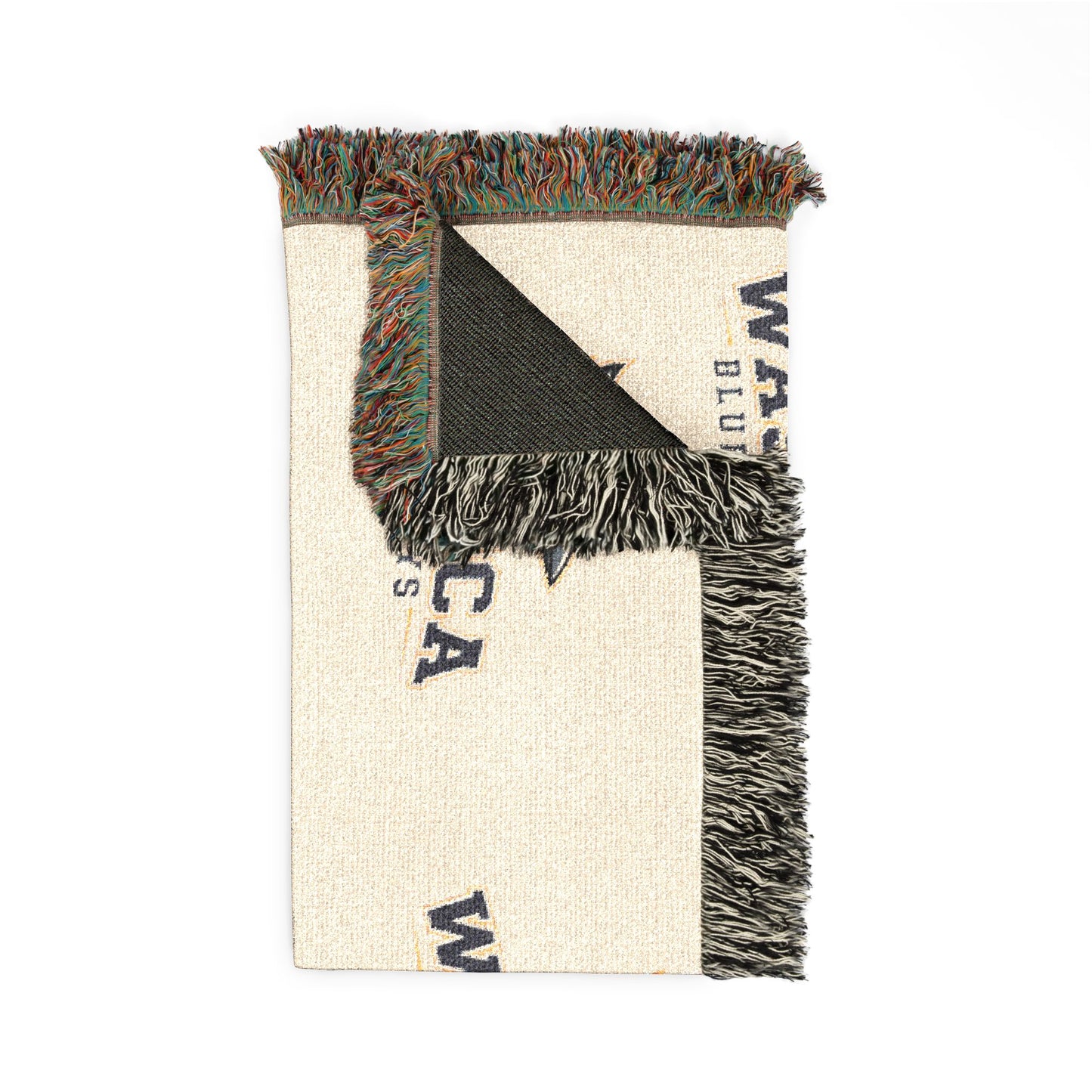 Waseca Bluejay Logo Woven Throw Blanket