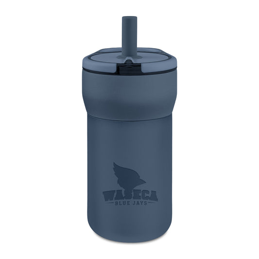 Kids Leakproof 12oz Straw Tumbler — Engraved Blue Jays Design