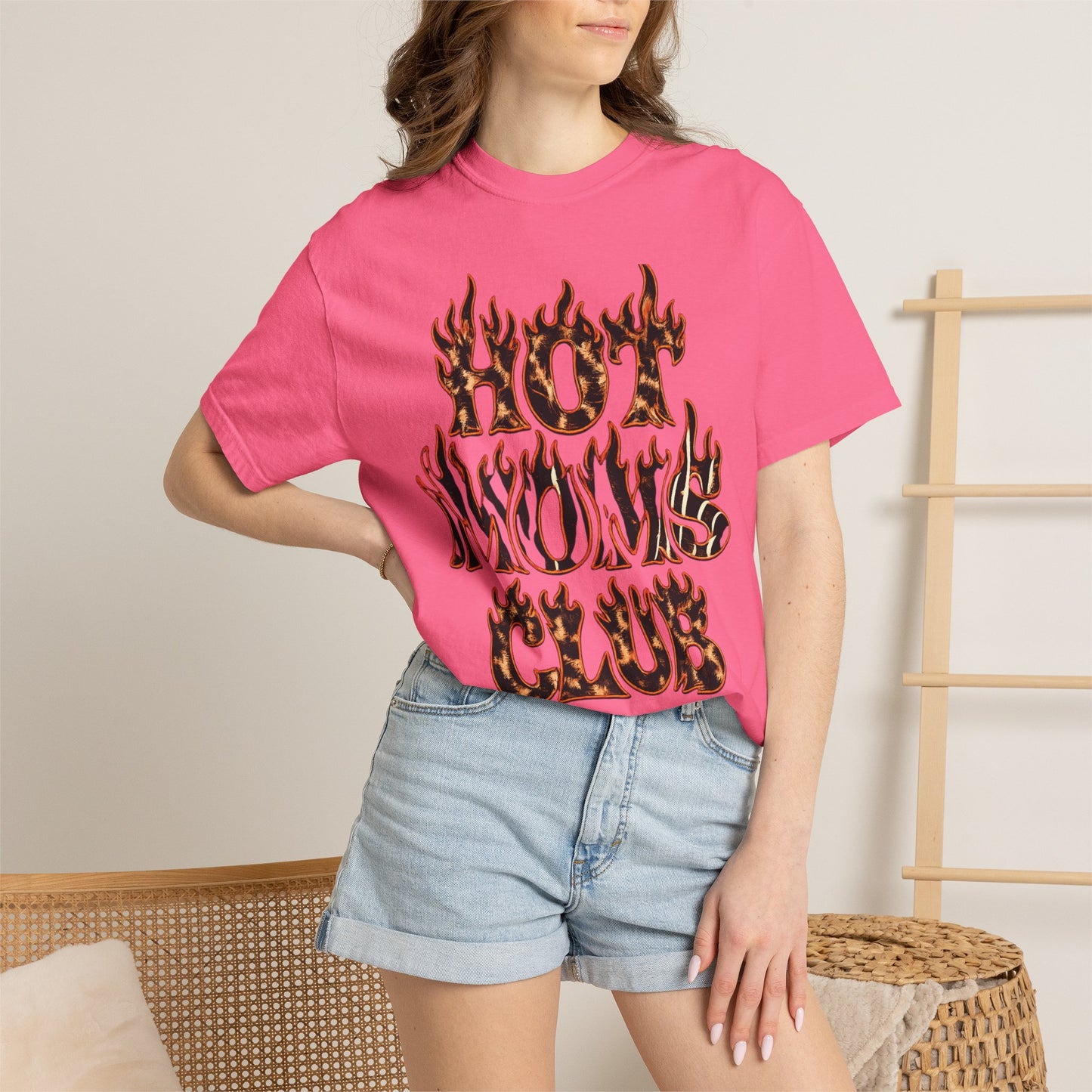 Hot Moms Flaming Graphic Tee