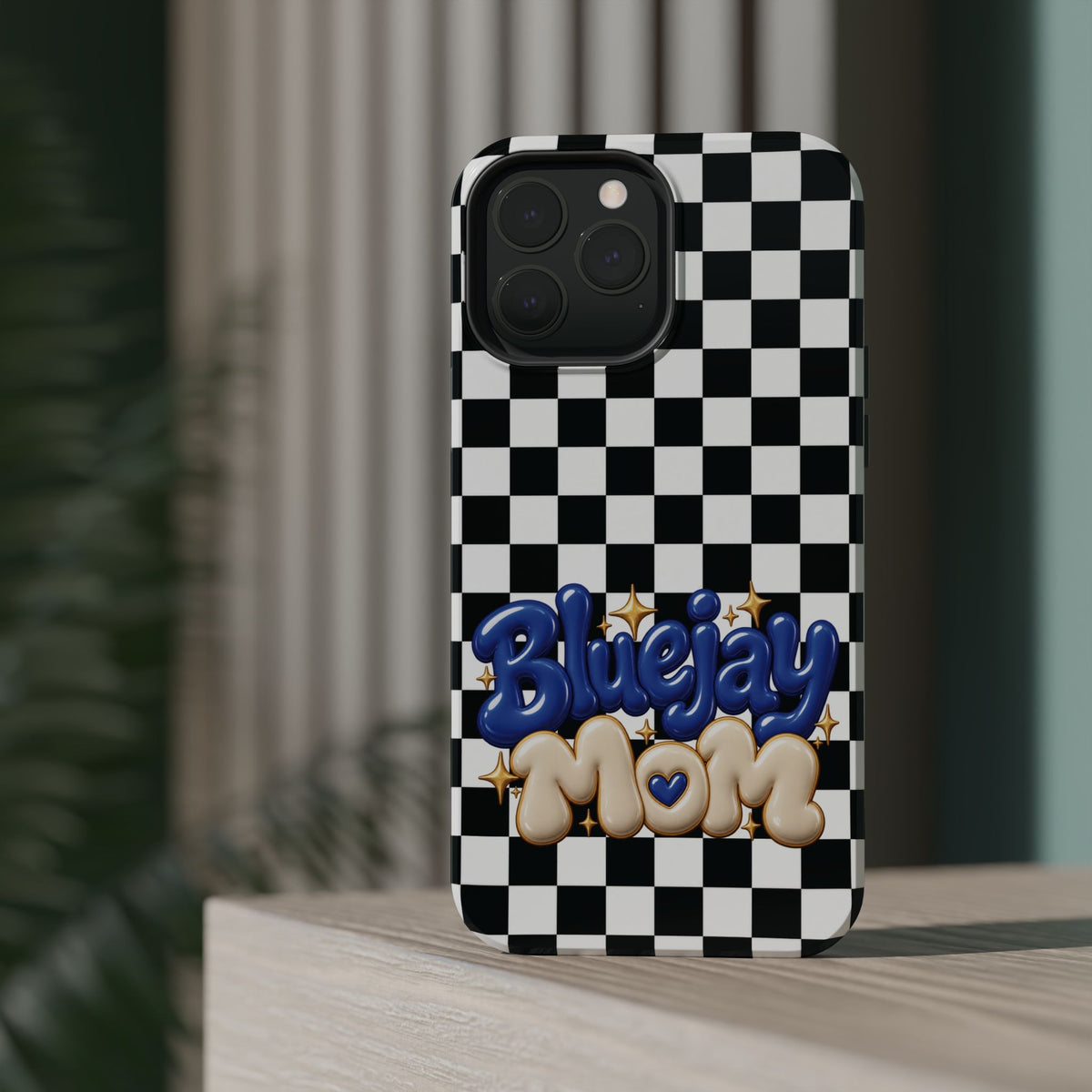 Bluejay Mom Checkerboard Magnetic Phone Case