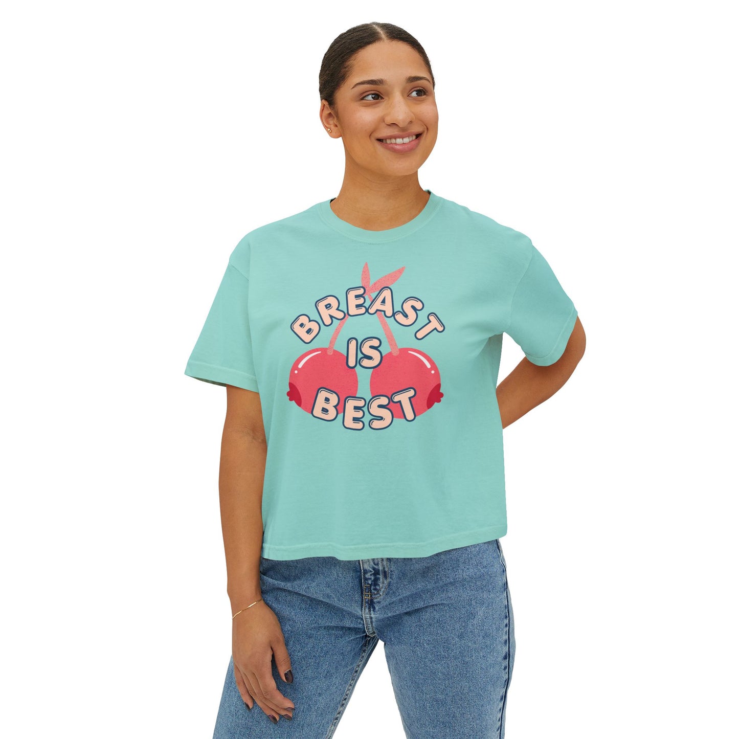 Breast Is Best Boxy Tee – Feminist Nursing Support Graphic Shirt