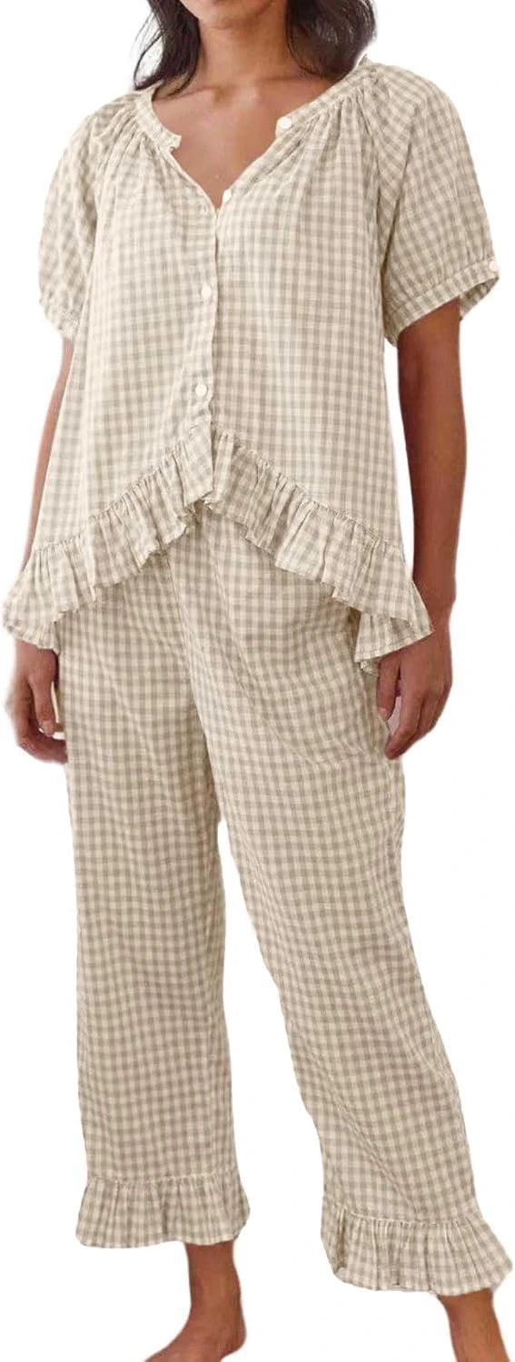 Gingham Pajama Set