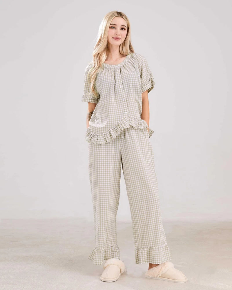 Gingham Pajama Set