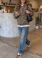 Leopard Print Hoodie Sweatshirt