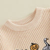 Toddler Halloween Embroidered Knit Sweater