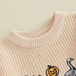 Toddler Halloween Embroidered Knit Sweater