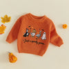 Toddler Halloween Embroidered Knit Sweater