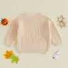 Toddler Halloween Embroidered Knit Sweater