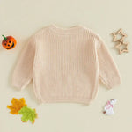 Toddler Halloween Embroidered Knit Sweater