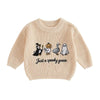 Toddler Halloween Embroidered Knit Sweater