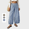Plaid Gingham Cotton Linen Palazzos