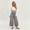 Plaid Gingham Cotton Linen Palazzos