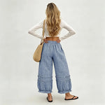 Plaid Gingham Cotton Linen Palazzos