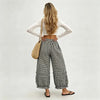 Plaid Gingham Cotton Linen Palazzos
