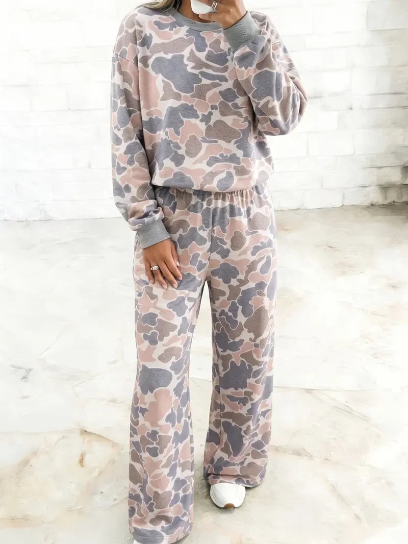 Camo Print Two Piece Travel Set