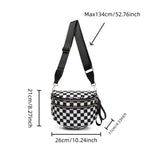 Checkered Crossbody Sling Bag