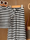 Striped Waffle Knit Kids Co-ord