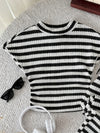 Striped Waffle Knit Kids Co-ord