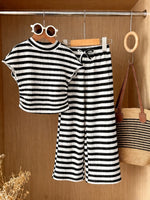 Striped Waffle Knit Kids Co-ord