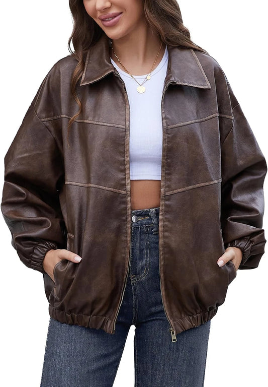 Vintage Faux Leather Jacket