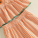 Toddler Girl Halloween Gingham Outfit