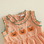 Toddler Girl Halloween Gingham Outfit