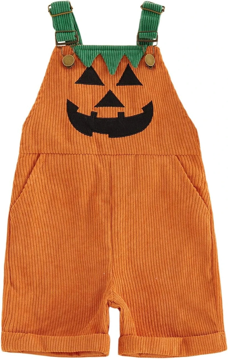 Pumpkin Ghost Toddler Overalls
