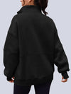 Oversized Quarter Zip Fleece Sweatshirt