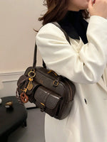 Coffee Brown Bread Knot Pillow Bag
