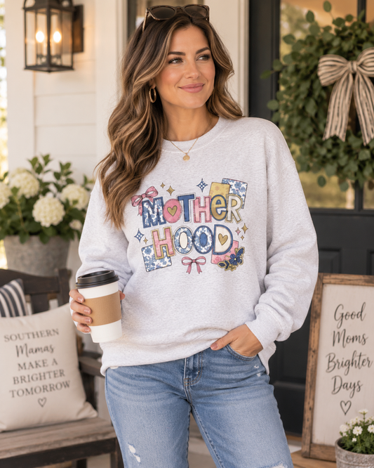 Motherhood Graphic Sweatshirt | Cozy Mom Crewneck