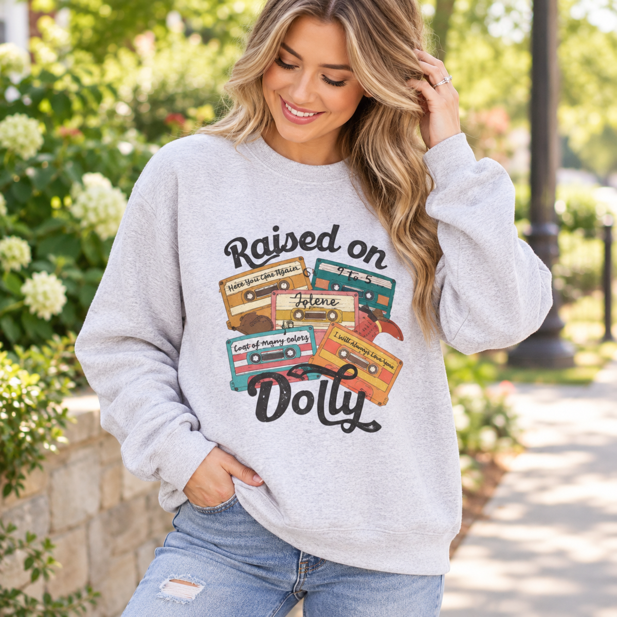 Raised on Dolly Crewneck Sweatshirt