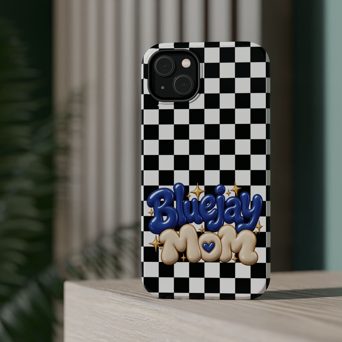 Bluejay Mom Checkerboard Magnetic Phone Case