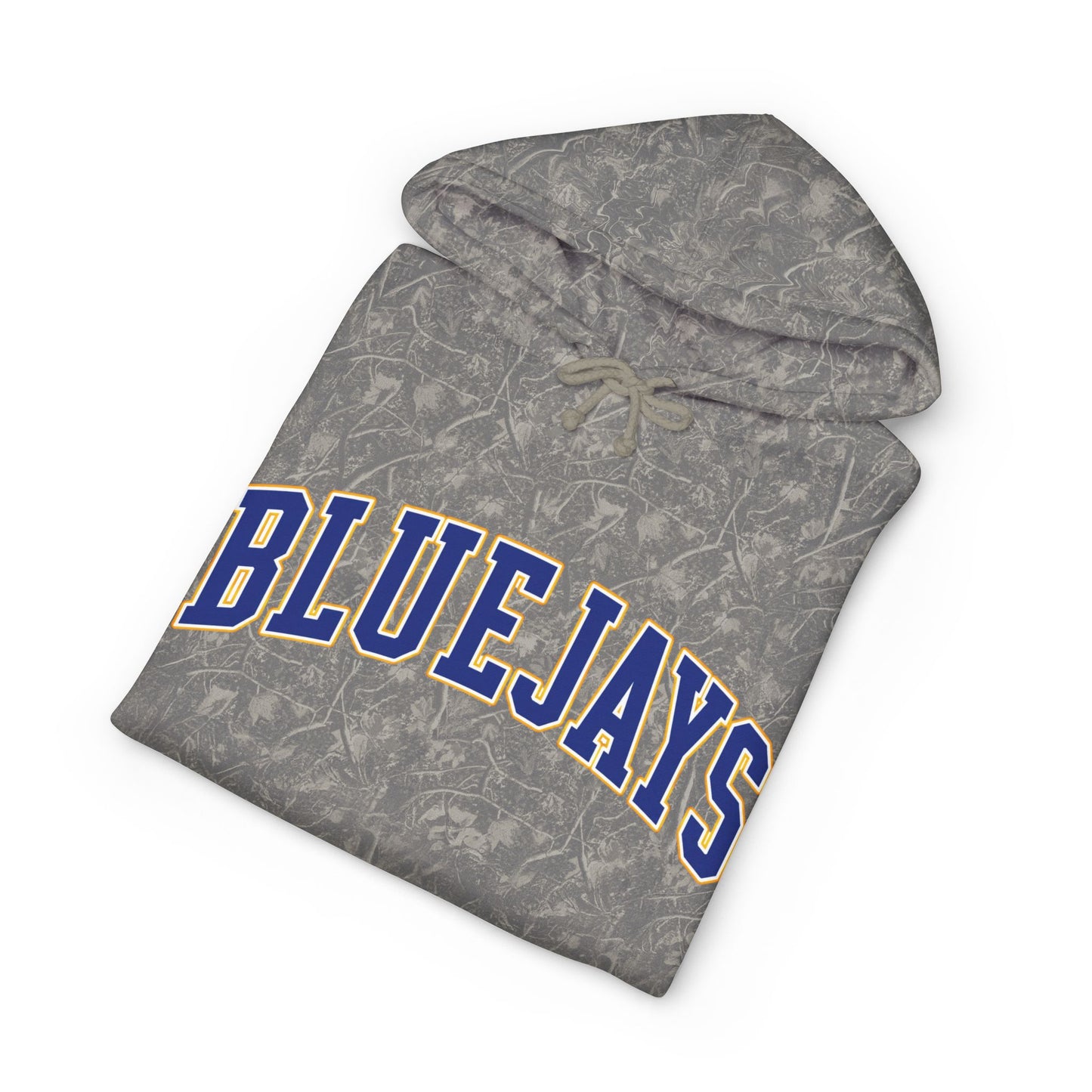 Bluejays Arch Logo Hoodie — Distressed Marble Grey Pullover