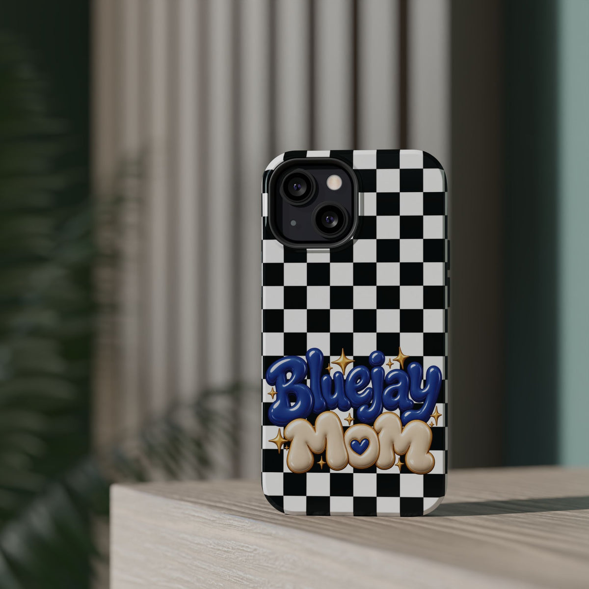 Bluejay Mom Checkerboard Magnetic Phone Case