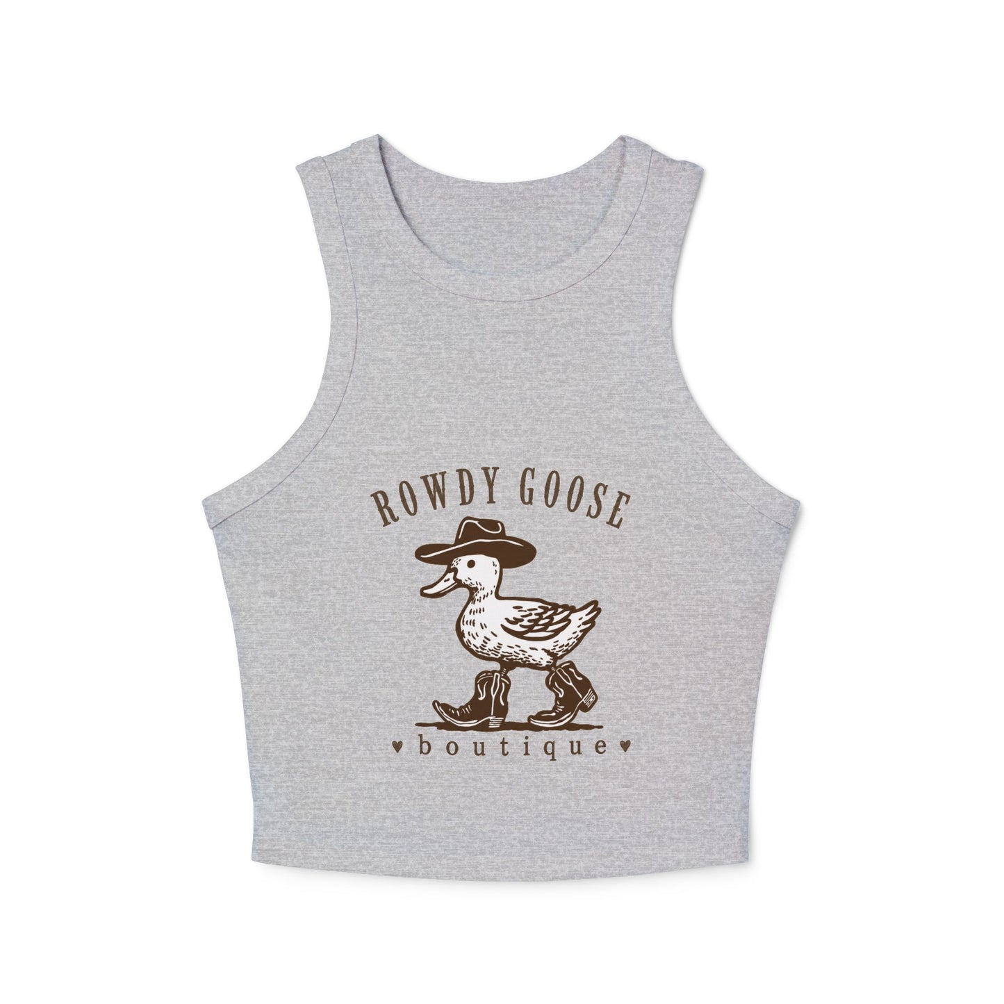 Rowdy Goose Boutique Tank Top – Vintage Western Duck Graphic Crop