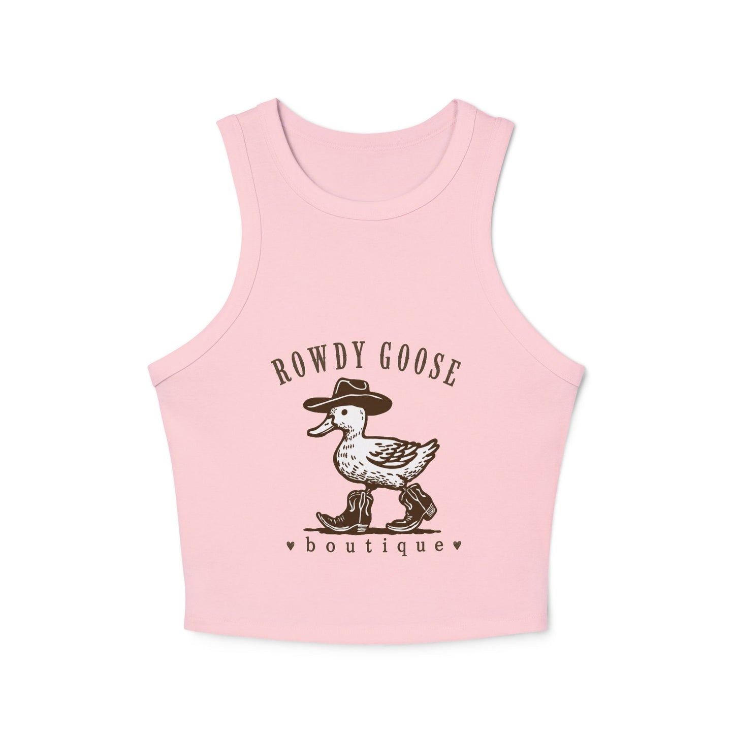 Rowdy Goose Boutique Tank Top – Vintage Western Duck Graphic Crop