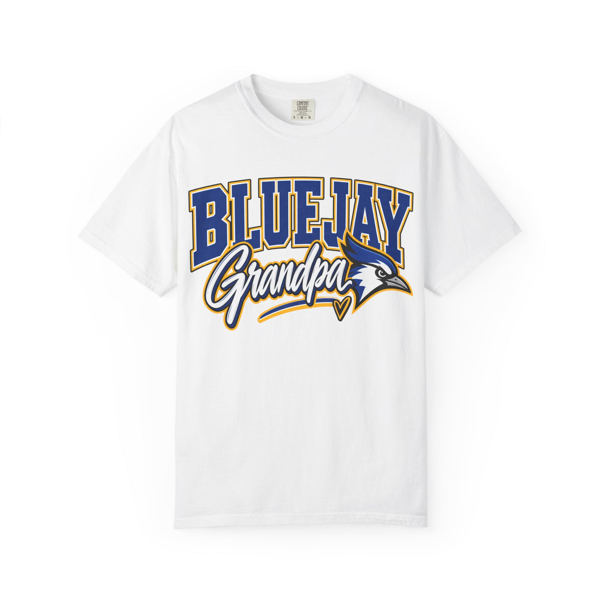 Bluejay Grandpa T-Shirt — Custom Name & Number Team Tee