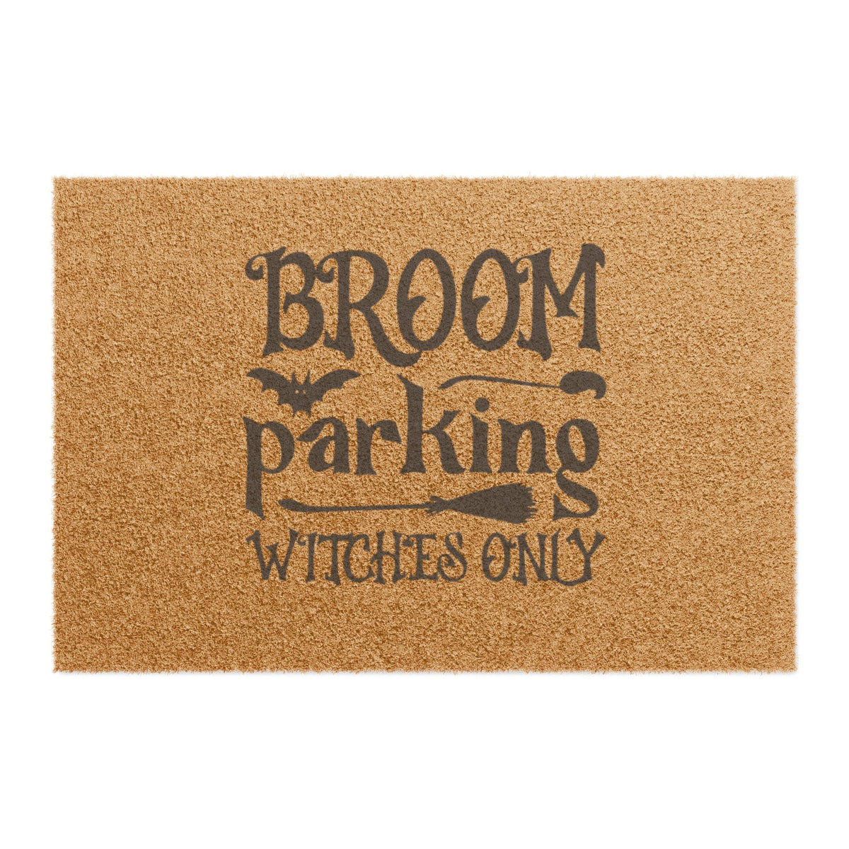 Doormat - "Broom Parking: Witches Only" Halloween Coir Welcome Mat