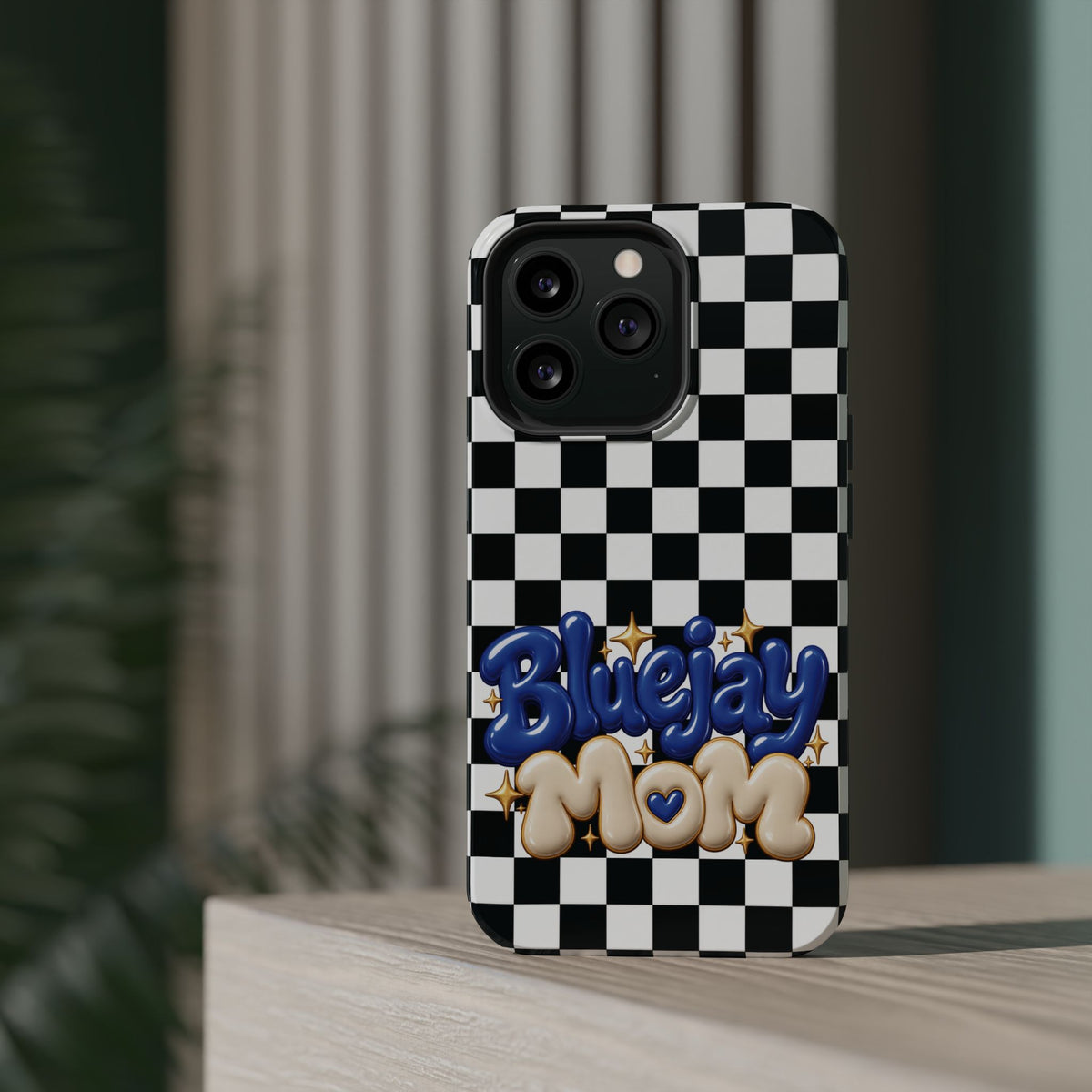 Bluejay Mom Checkerboard Magnetic Phone Case